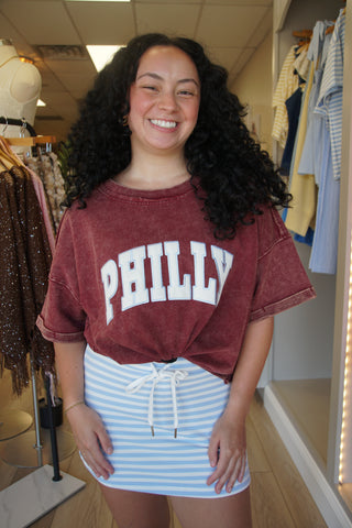 Philly Maroon Tee
