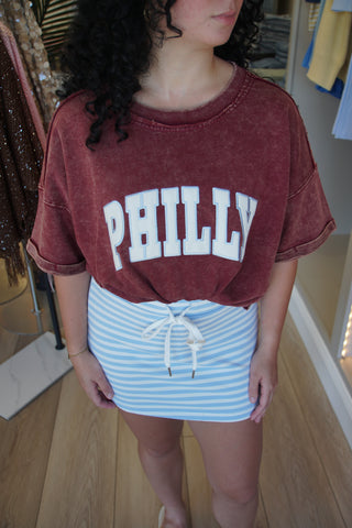 Philly Maroon Tee