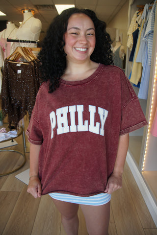 Philly Maroon Tee