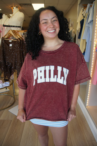 Philly Maroon Tee