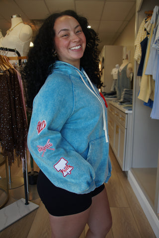 Crochet Philly Blue Hoodie