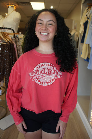 Beaded Phila Long Sleeve Tee