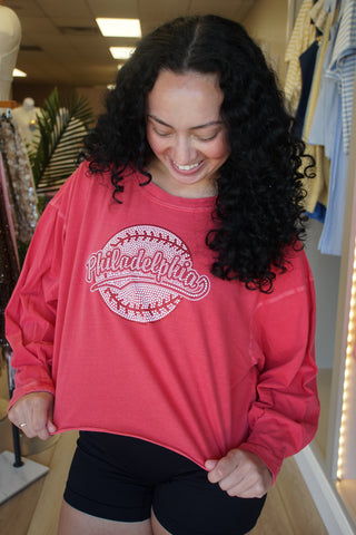 Beaded Phila Long Sleeve Tee