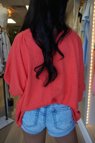 Tomato Red Easy Fitted Tee