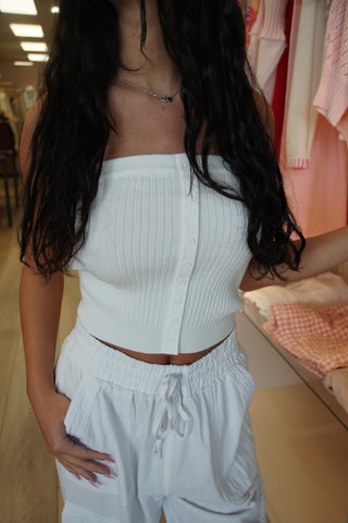 Ribbed Tube Top - Off White