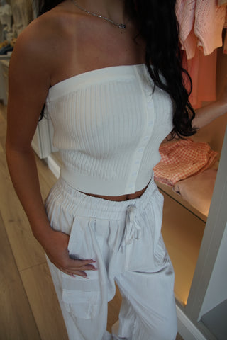 Ribbed Tube Top - Off White