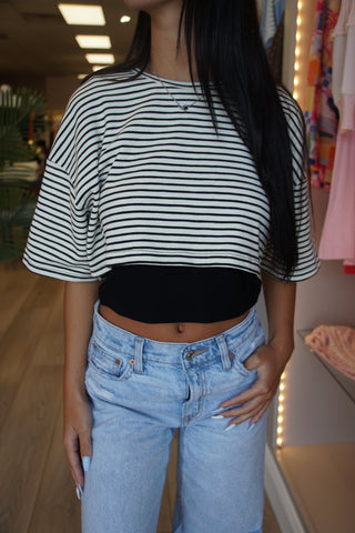 Black Double Layered Tee