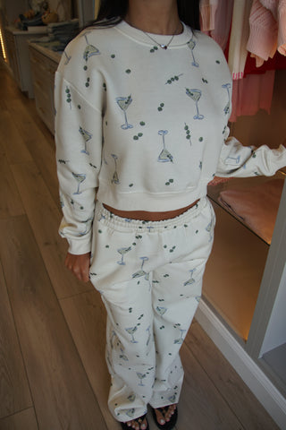 Olive Martini Matching Sweatset