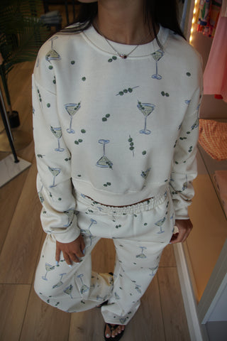 Olive Martini Matching Sweatset