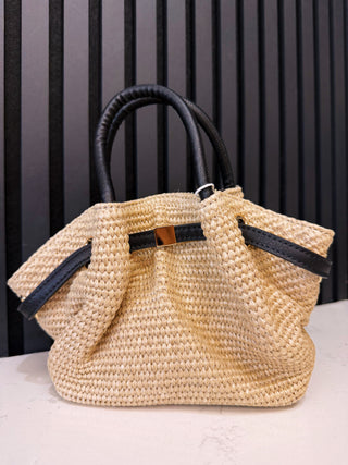 Natural Straw Mini Crossbody