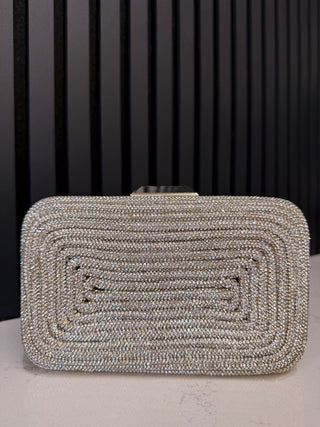 Silver Diamond Evening Bag