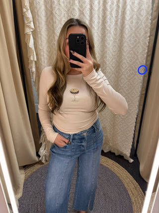 Espresso Martini Beaded Top - Sand