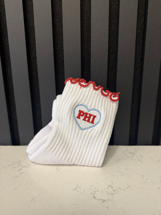Philly Baseball Ruffle Socks