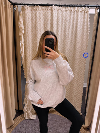 Pretty in Bows Crewneck: Grey