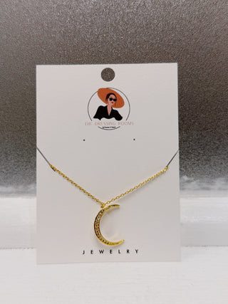 Crescent Moon Pendant Necklace
