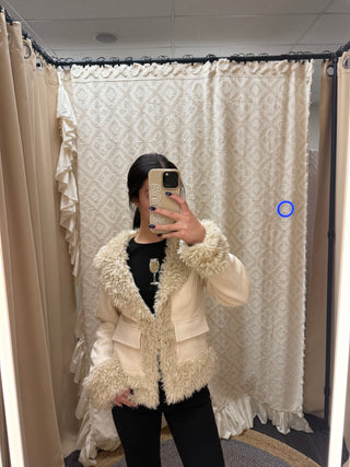 Vanilla Fluff Suede Jacket