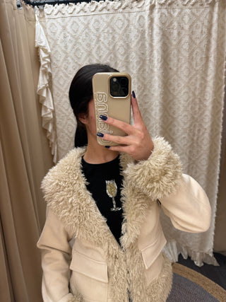 Vanilla Fluff Suede Jacket