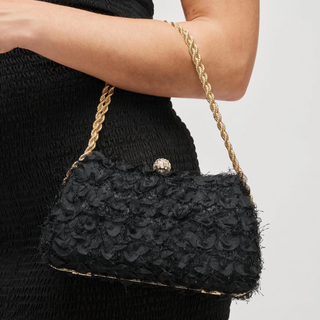 Sabrina Feather Bag - Black