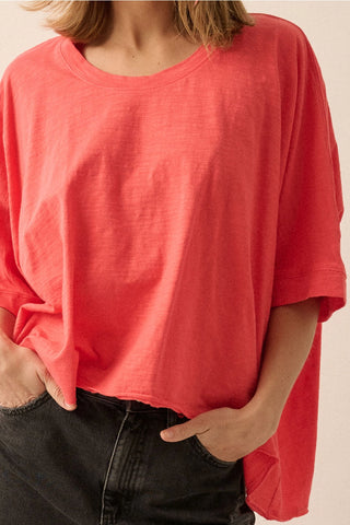 Tomato Red Easy Fitted Tee