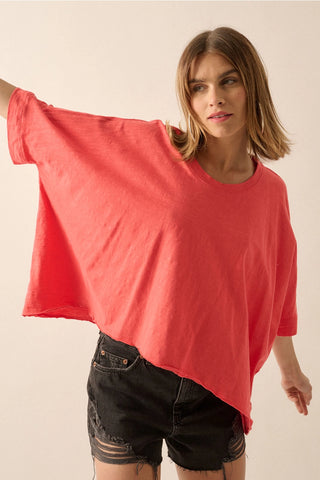 Tomato Red Easy Fitted Tee