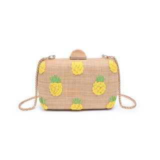 Pineapple Straw Clutch