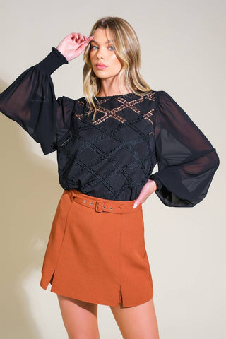 Midnight Muse Lace Top
