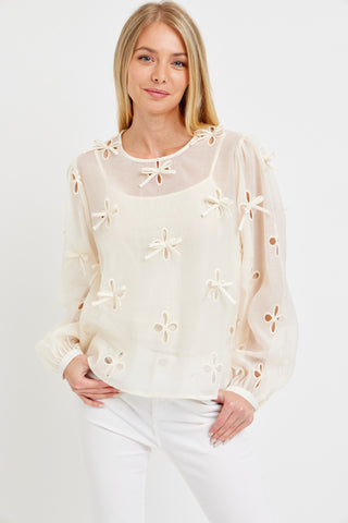 Bow Detailed Long Sleeve