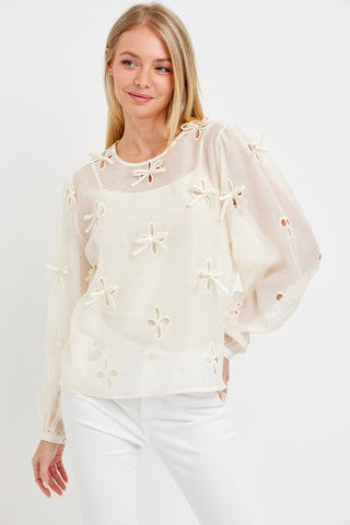 Bow Detailed Long Sleeve