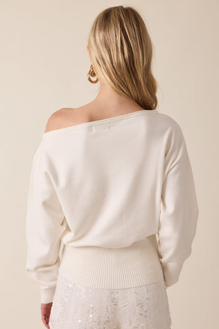 Basic Ivory Sweater Top