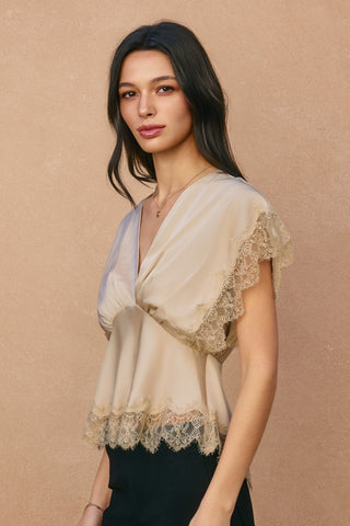 Champagne Toast Lace Blouse