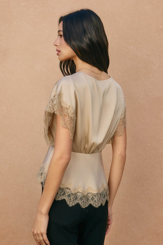 Champagne Toast Lace Blouse