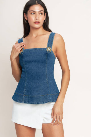 Golden Girl Denim Tank