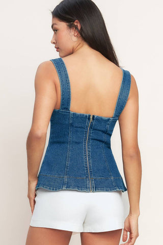 Golden Girl Denim Tank
