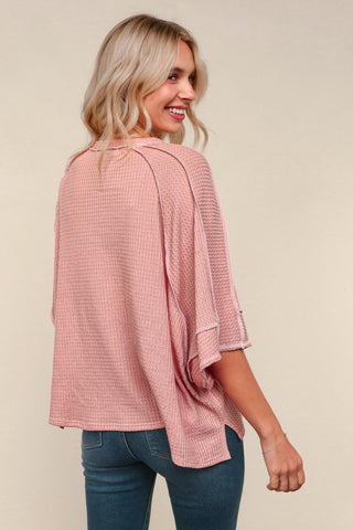 Mauve Raglan Oversized Tee
