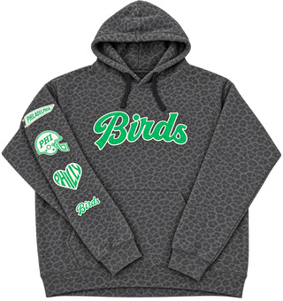 Black Leopard Birds Hoodie