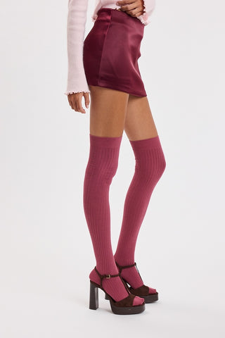 Red Wine Mini Skirt