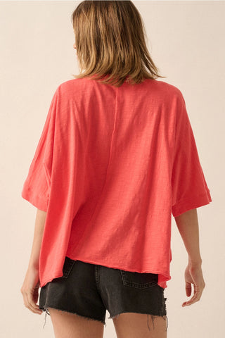 Tomato Red Easy Fitted Tee