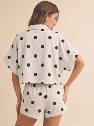 Polka Dot Collared Set