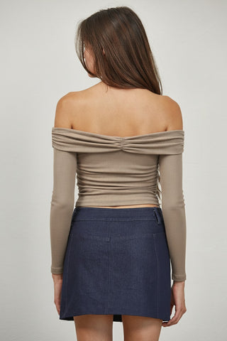 Mink Off Shoulder Top