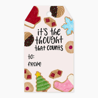 Thought That Counts - Funny Holiday Cookie Gift Tags Pack