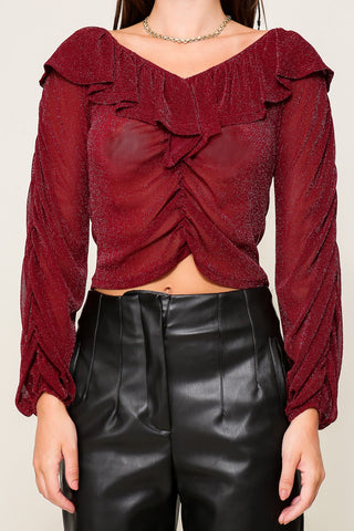 Burgundy Holiday Ruffle Top 2.jpg