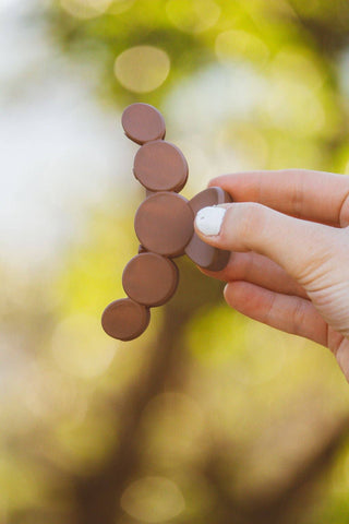 Brown Circles Claw Clip