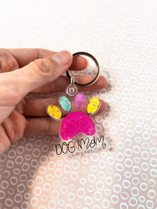 Dog Mom Acrylic Keychain