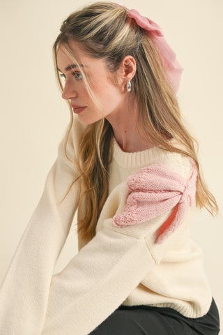 Ivory Blush Bow Sweater2.jpg