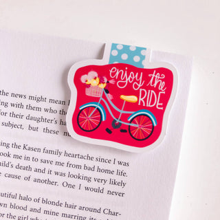 Enjoy the Ride Bike Magnetic Bookmark