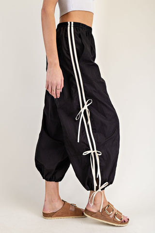 Nylon Black Bow Detail Pant.jpg